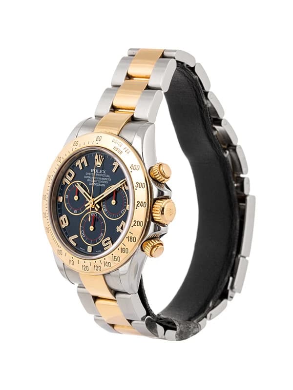 ROLEX DAYTONA RACING DIAL CON SERVICE 40MM IN ACCIAIO E ORO GIALLO 18KT REF. 116523